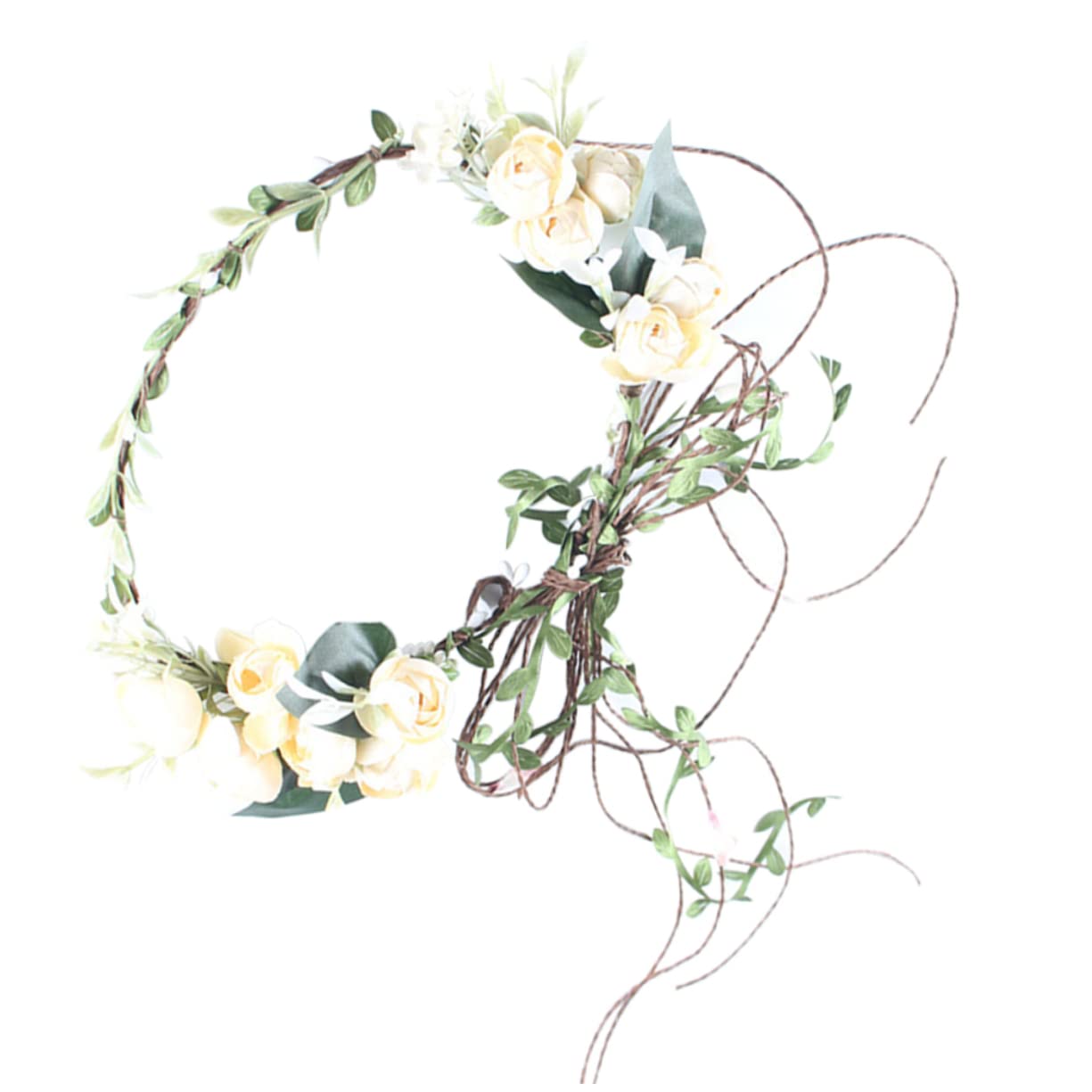 FOMIYES 2piezas Diadema De Flores Simuladas Para Bodas y Fotografía Accesorio Floral Para Verano