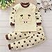 Toddler Baby Boys Girls 2PC Animals 𝐒leepwear Cotton 𝐏a𝐣amas Set Kids 𝐋oungewear Long Sleeve (Beige, 6-12 Months)