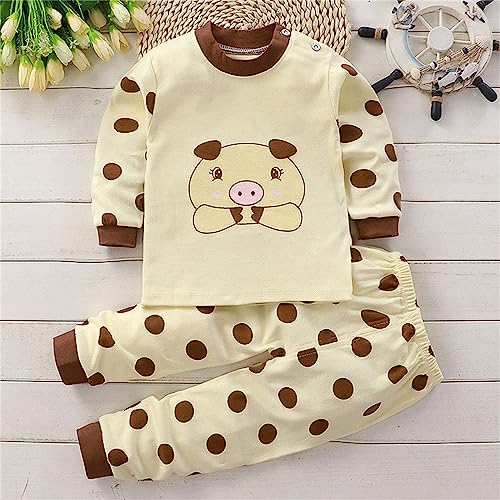 Toddler Baby Boys Girls Animals 𝐒leepwear Cotton 𝐏ajamas Set Kids 𝐋oungewear Long Sleeve Cartoon Pullover 𝐏js2