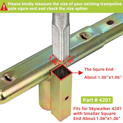 Image of Trampoline Poles Replacement for Skywalker Or Jumpzylla,Galvanized Trampoline Enclosure Pole for Skywalker or Jumpzylla,Replace Parts#4201 4202 4135 OR for Jumpzylla 8ft 10ft&12ft 14ft