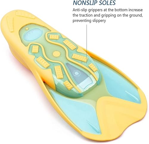 Miniatura 7 de Aletas de natación de buceo para niños, aletas de natación de poca luz, aletas de buceo, aletas de pie para natación, entrenamiento de esnórquel