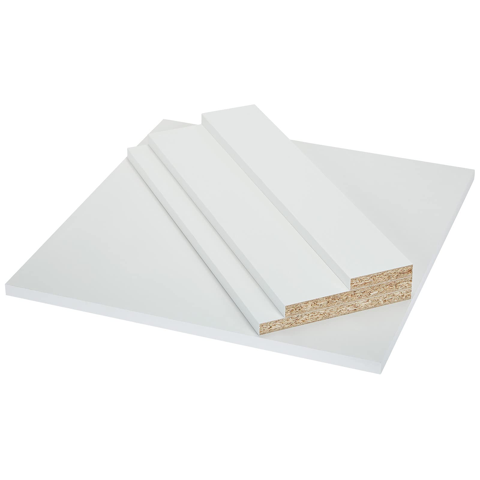 Conjunto de aglomerado Fondo y Pared Trasera Blanco adecuado para sistema de cajon JUNKER-SLIM profundidad de 500 mm y ancho de 500 mm (espesor lateral de 16 mm)