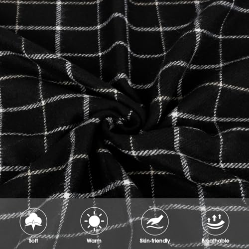 Winter Scarf for Cold Weather Soft Oversized Blanket Shawl Classic Tassel Scarf Flower Pattern for Women Men3