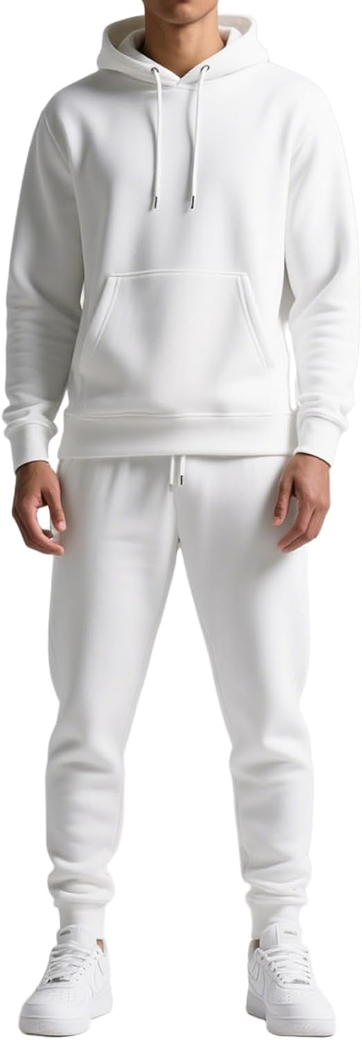 Men's Tracksuits 2 Piece Hoodie and Sweatpants Set Fleece Sweatsuits Casual Athletic Jogging Suit for Men