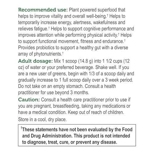 Image of Genuine Health Greens + Extra Energy Superfood Powder, Provides an Immediate Energy Boost & Supports Gut Health, Vanilla Flavoured, 30 Servings