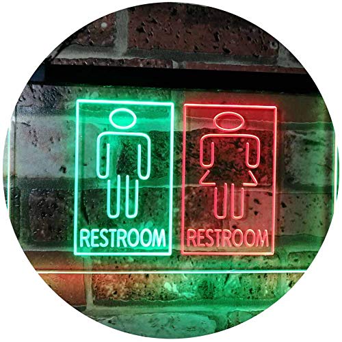 ADVPRO Restroom Male Female Boy Girl Toilet Dual Color LED Neon Sign Green & Red 600 x 400mm st6s64-i3029-gr — image 1