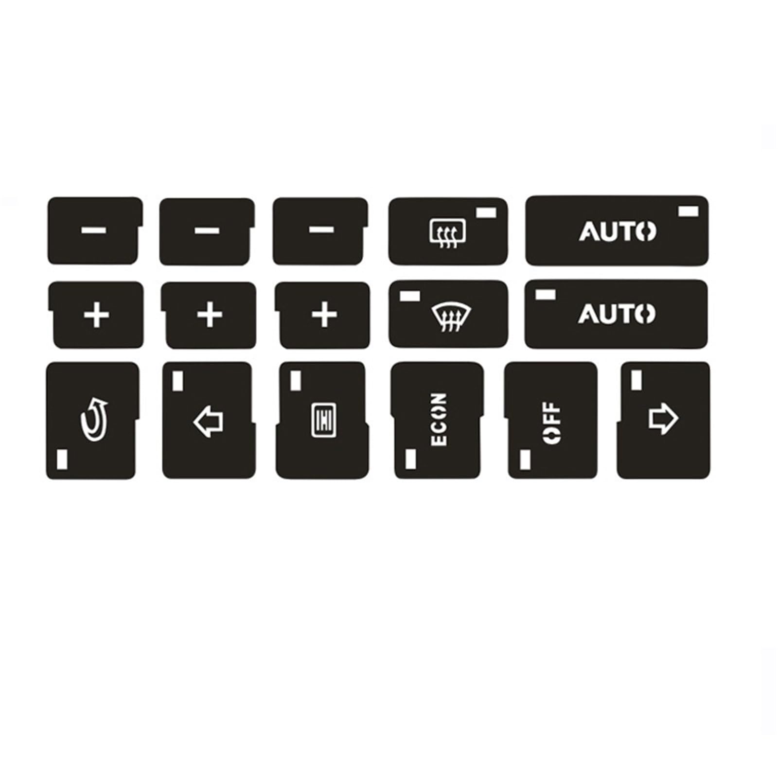 Wsbojxth Type A Repair Patch Compatible With A4 B6 B7 2000 2001 2002 2003 2004 1 Pcs Car Air Condition Ac Climate Control Button Repair Stickers Decals With 16Keys(Type A)