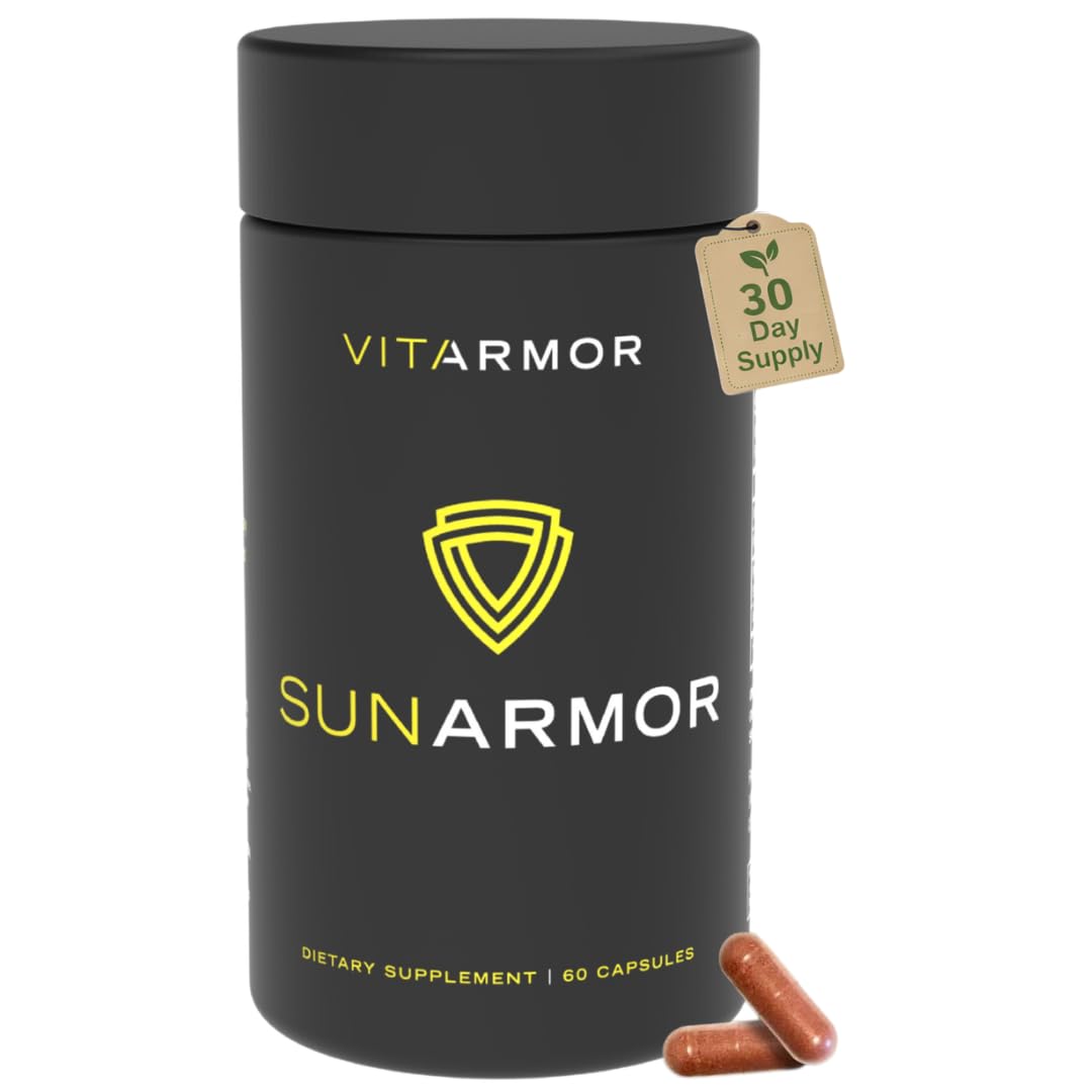 SunArmor, Dietary Supplement with 240mg Polypodium Leucotomos, Fights The Signs of Photoaging, Dermatologist Developed, 60 Capsules