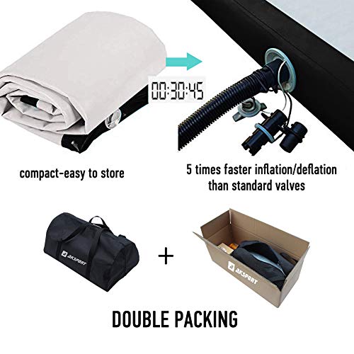 Aksport Air Mat Tumble Track Gymnastics Tumbling Mat Inflatable Floor Mats With Electric Air Pump For Home Use/Tumble/Gym/Training/Cheerleading/Parkour/Beach/Park/Water(Black, 9.84) #TOP5