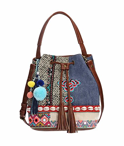 Desigual Bols Arosa Silvana Hand Bag Beuteltasche, Breite ca. 25 cm, Höhe ca. 35 cm, Tiefe ca...