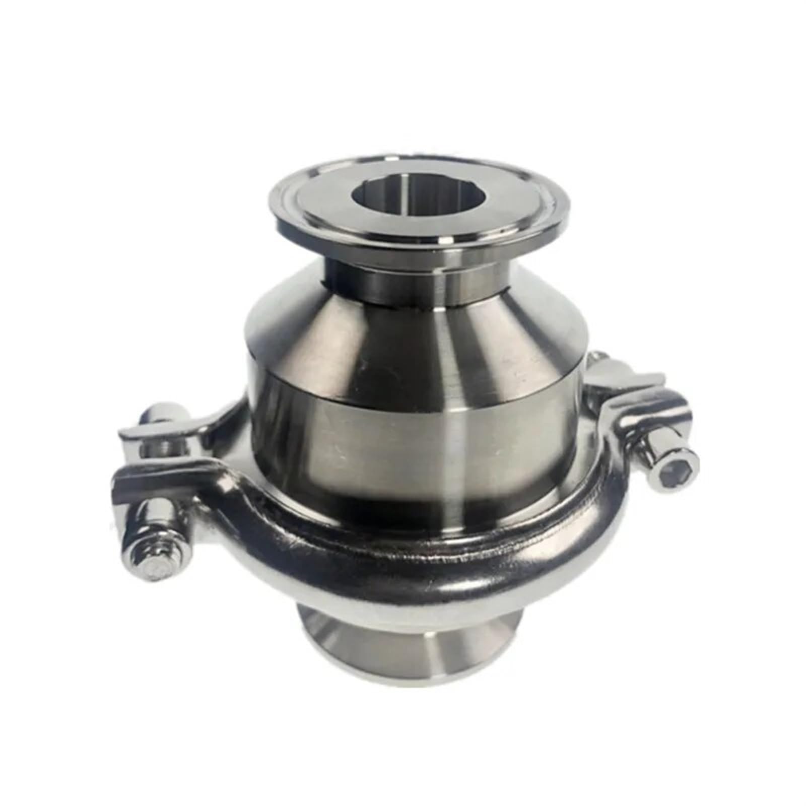 Sanitarny zawór zwrotny trójzaciskowy ze stali nierdzewnej SS 304 (38 mm)