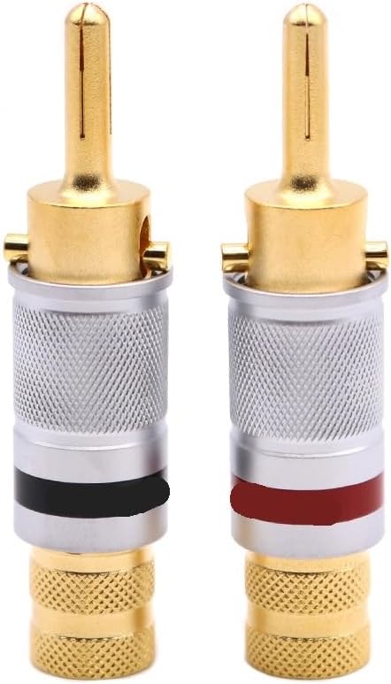 8pcs Speaker Plug Audio Video for OEM for ODM for HiFi Pure Copper Plating Gold 9mm Male Plug Connector Jack for Cable