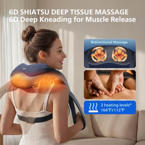 PHILIPS Cordless Shiatsu Neck and Back Massager with Heat, Gift for Women - image 2