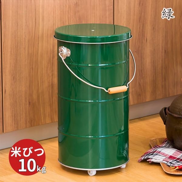 Amazon｜オバケツの米びつ 10kg用 キャスター付 ギフトに最適 計量