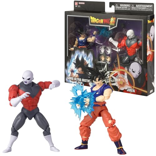 Dragon Ball Super Dragon Stars Battle Pack | Ultra Instinct Sign Goku vs Jiren 17cm Action Figure 2Pack with Attack Effects & Swappable Hands | Official Bandai Namco