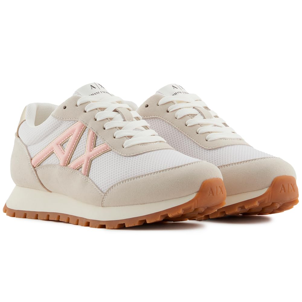 Armani Exchange Female Drop, Lace Up Sneaker, Multicolor, 37