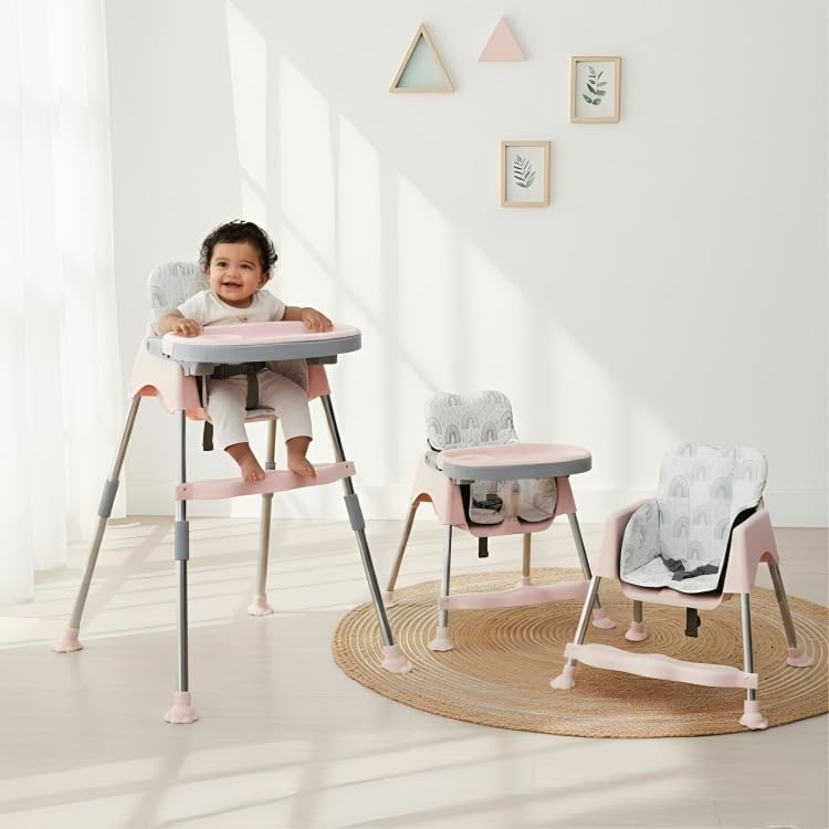 Image of My Giraffe Coco Baby High Chair, Light Pink - Rainbow
