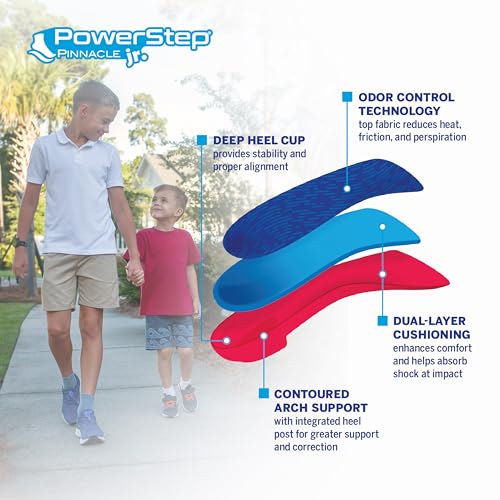 Plantillas PowerStep Pinnacle Junior 3/4 para niños miniatura 4