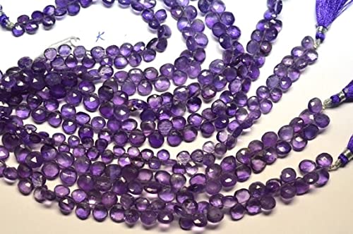 Améthyste naturelle briolette perles de taille régulière sans défaut