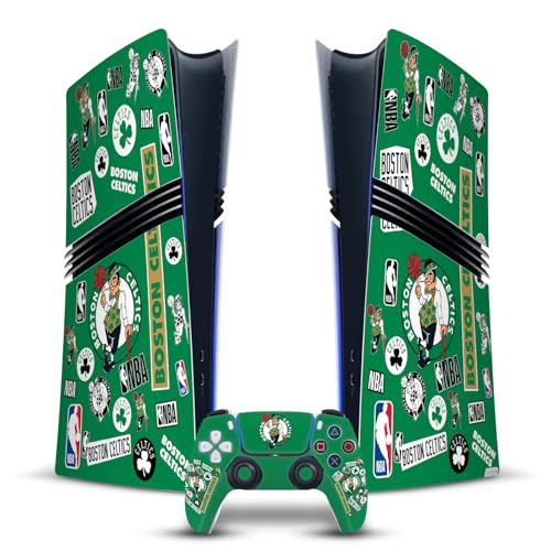 Sticker Boston Celtics PS5 Pro autocollant vinyle skin console manette