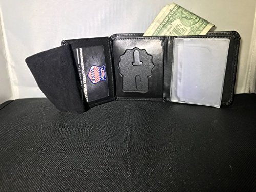 New York CITY DETECTIVE BADGE AND DOUBLE ID,CREDIT CARD,PICTURE, BILLFOLD WALLET