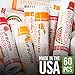 CHAP-LIP Original Lip Balm Hydrating Bulk Chap Stick with Fruit Flavors, Coconut Oil, and Cocoa Butter - Christmas Gift Stocking Stuffers Lip Therapy Pack for Men and Women - Made in the USA, 60 Pack