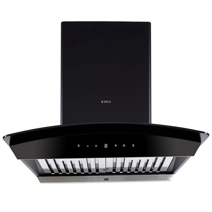 Elica 60 cm 1200 m3/hr Auto Clean Chimney (WDAT HAC 60 MS NERO, Touch + Motion Sensor Control, Black)