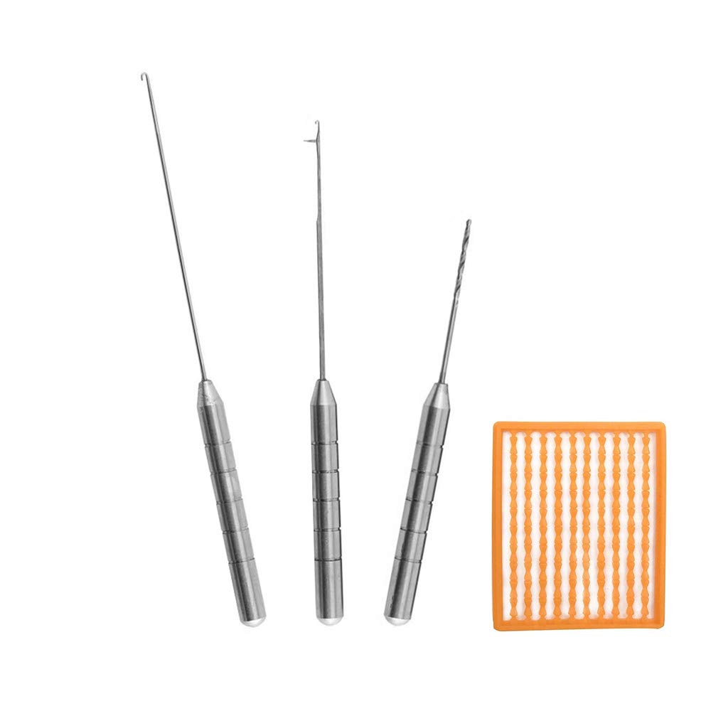 MilepetusBaiting Needles Carp Fishing Baiting Rig Tool Set Fishing Rigging Needle Swinger Driller Set,4 in 1 Carp Accessories Tool Kit