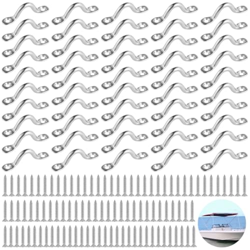 Sangles à œillets inox et boucles M5 avec vis pour points d'arrimage de canoë