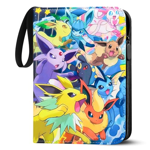 LYAILOOGXL Sammelalbum für Pokemon 400 Karten: 50 Doppelseitige Hüllen (4 Fächer/Seite) PVC-frei & kompatibel mit Scarlet & Violet Sword & Shield Für Sammler & Kinder ab 6 Jahren
