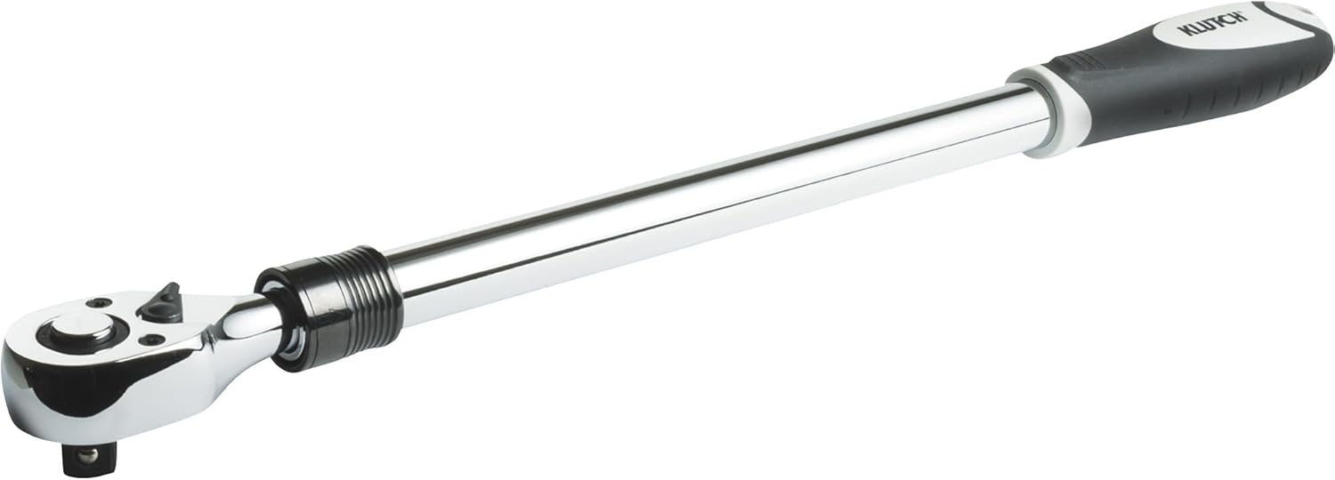 Klutch Extra-Long Extendable Ratchet - 1/2in. Drive, 18in. 1/2 to 24in. Range