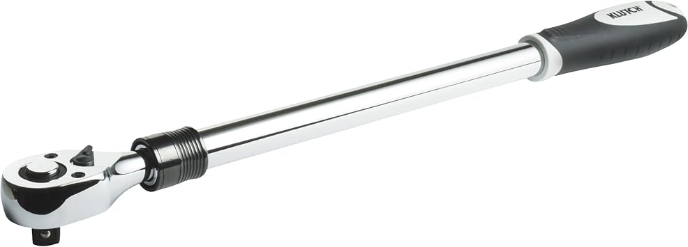 Klutch Extra-Long Extendable Ratchet - 1/2in. Drive, 18in. 1/2 to 24in. Range
