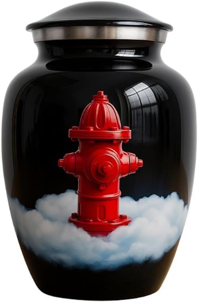 Pet Urn for Dog Ashes – Fire Hydrant Memorial Keepsake Urn, Durable Aluminum with Secure Screw-Top Lid – Suitable for Small, Medium & Large Dogs
