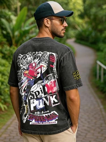 Image of Bewakoof Men's Cotton Graphic Print Oversized Fit T-Shirt