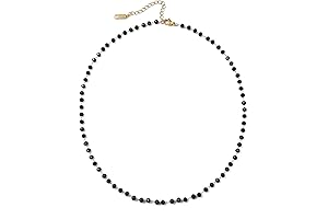 Elegant Black Crystal Beaded Necklace - A Touch of Sophistication for Every Occasion