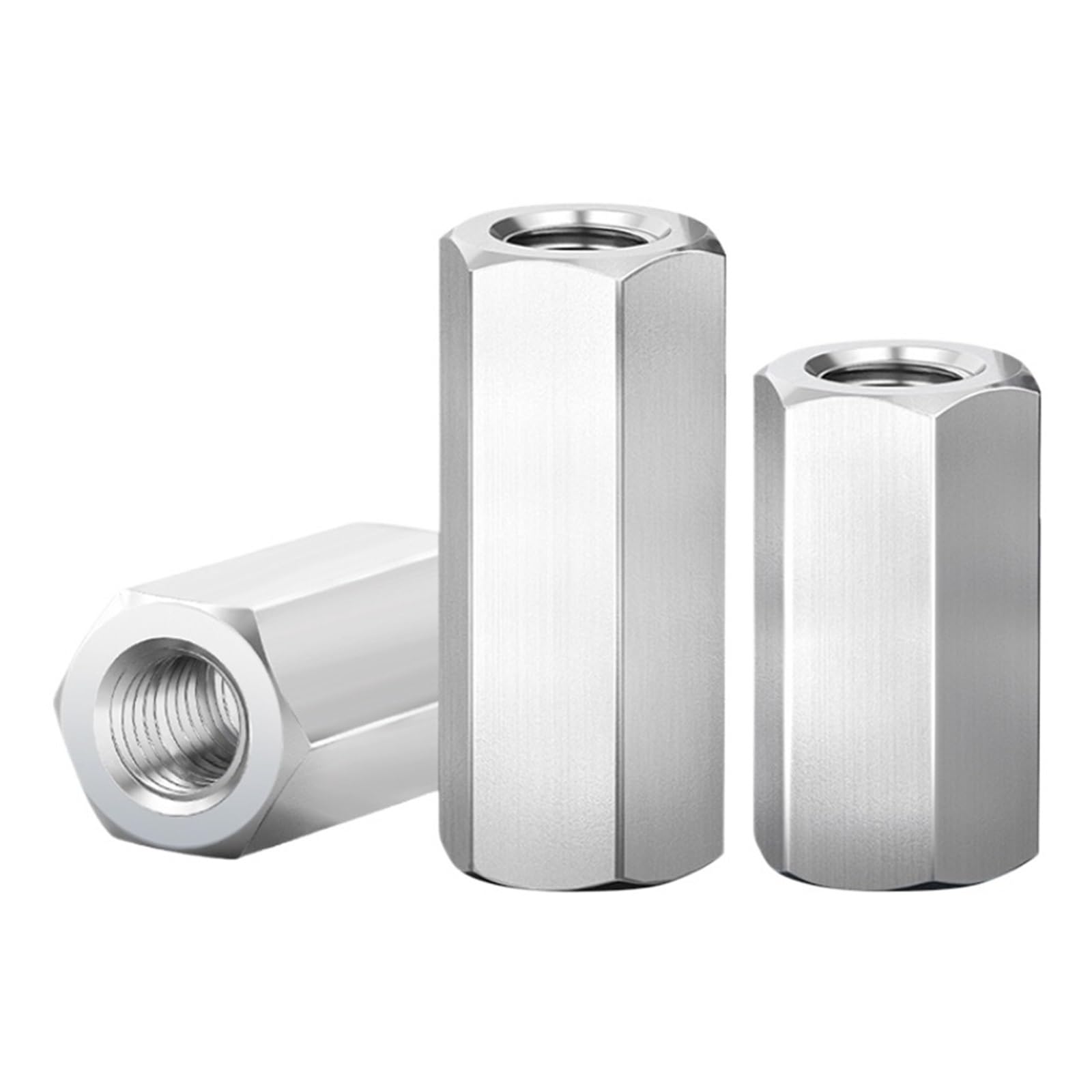 M3 M4 M5 M6 M8 ~ M24 304 A2 Acero inoxidable Hexágono Hexagonal Extensible Largo Alargado Varilla Conector Unión Manguito Tuerca de acoplamiento tubular(5Pcs,M20x30x60mm)