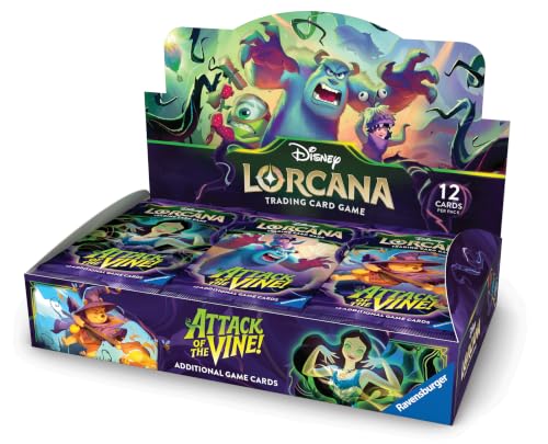 Ravensburger Disney Lorcana TCG: Attack of the Vine! Booster Pack Display - 24 Packs with 12 Trading Cards Each - 288 Cards Total - Ideal for Collectors & Disney Fans - Suitable for Ages 8+