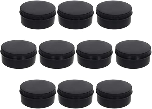 Miniatura 7 de Othmro 1 lata redonda de aluminio con tapa de metal, 2.0fl oz2 oz, 2.677 x 0.984in (diámetro x altura), recipientes de aluminio color plateado para