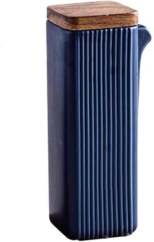 Botella dispensadora de cerámica, dispensador de botellas de aceite o vinagre, moderno dispensador de condimentos líquidos de mesa de cerámica,