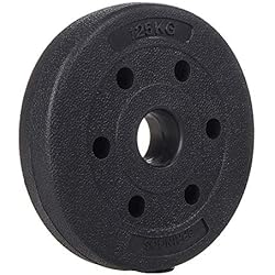 Discos Pesas 1 Pulgada SPRINGOS - Discos para pesas (1 kg, 1,25 kg, 2,5 kg, 5 kg, 10 kg, 15 kg, 20 kg, de plástico, con peso) para acondicionamiento físico, 1,25 kg.