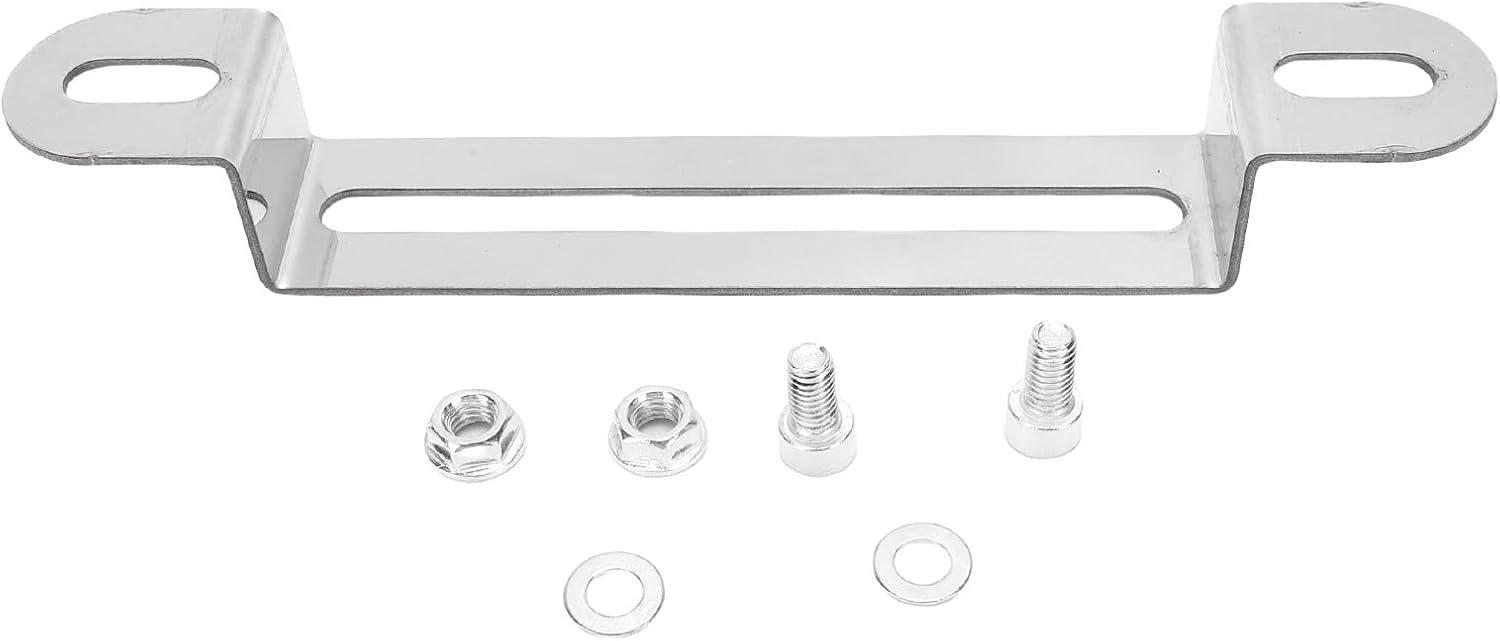 Motorcycle License Plate Bracket, Stainless Steel Tag Holder Adapter Universal for Most Motorbikes, Rustproof License Plate Mount