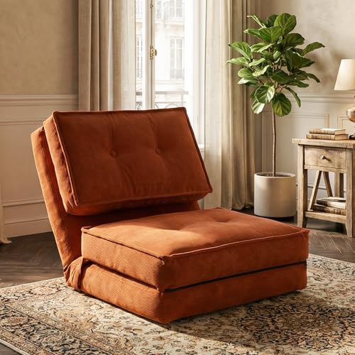 Canapé Paresseux Convertible – Fauteuil Lit Chauffeuse 1 Place avec Dossier Réglable, Canapé Modulable pour Salon, Chambre ou Studio, Housse Amovible...