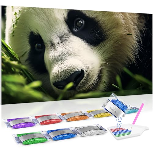 Kit de pintura de diamantes 5D Jumpdot de oso panda: elimina el estrés con manualidades