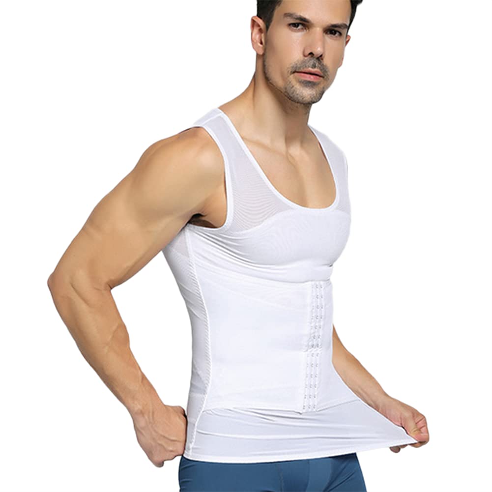 Gynecomastia compresión Camisa Chaleco para Ocultar Hombre Abdomen Cinturón De Vientre Bajar De Peso