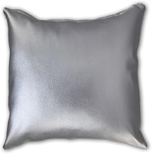 Cieffepi Home Collections Federa Copricuscino ECOPELLE (40 x 40 cm, Argento)