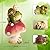 Leekung Turtle Riding Frog Sitting On Mushroom for Garden Decor, Frog Statue&Mushroom Figurines for Outdoor Garden Backyard Yard Porch Patio Lawn, Spring Decorations Gardening Gifts for Women Unique
