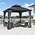 PURPLE LEAF 10' X 10' Hardtop Gazebo Permanent Gazebo with Galvanized Steel Double Roof for Patio Lawn Garden Aluminum Gazebo with Netting and Curtains Grey