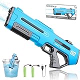 Electric Water Gun,Water Gun with Automatic Reload & 3 Shooting Modes,Powerful Squirt Gun Blaster Long Range Up to 32 FT,Outdoor Yard Party Water Game Toy,Ideal Summer Soaker Gift for Kids & Adults.