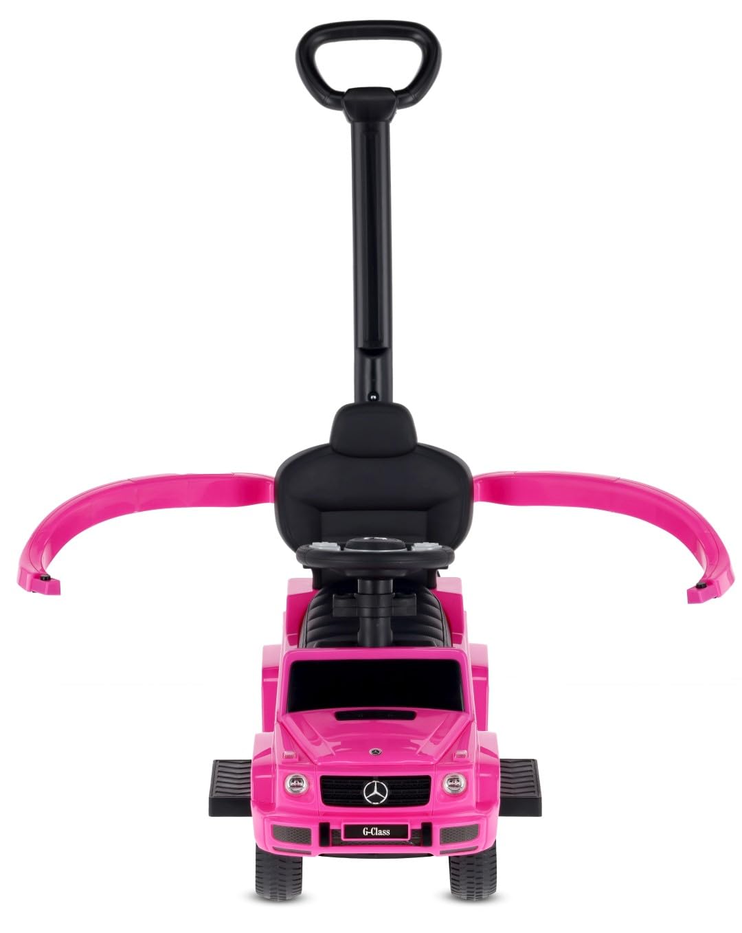SUN BABY Mercedes-Benz G Correpasillos Andador Desde 12 Meses con Empujador para Niños, Ruedas de Goma TPE, Barra de Seguridad, Reposapiés Retráctiles, Volante con Sonidos - Rosa