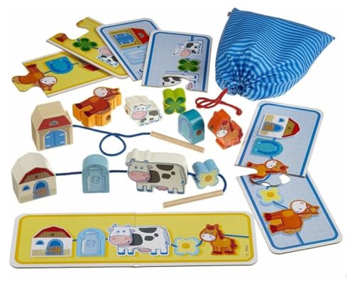 Preisvergleich Produktbild HABA 302613 Fädelspiel Auf dem Bauernhof, M